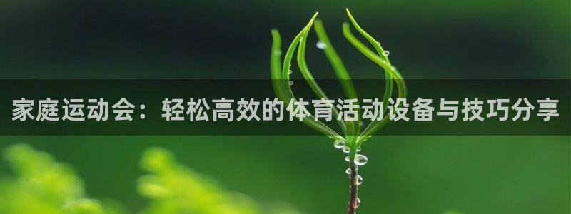 注册凯捷体育：家庭运动会：轻松高效的体育活动设备与技巧分享